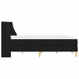 Rám postele s matrací s čelo Černý 120 x 190 cm Polyester - obrázek 7