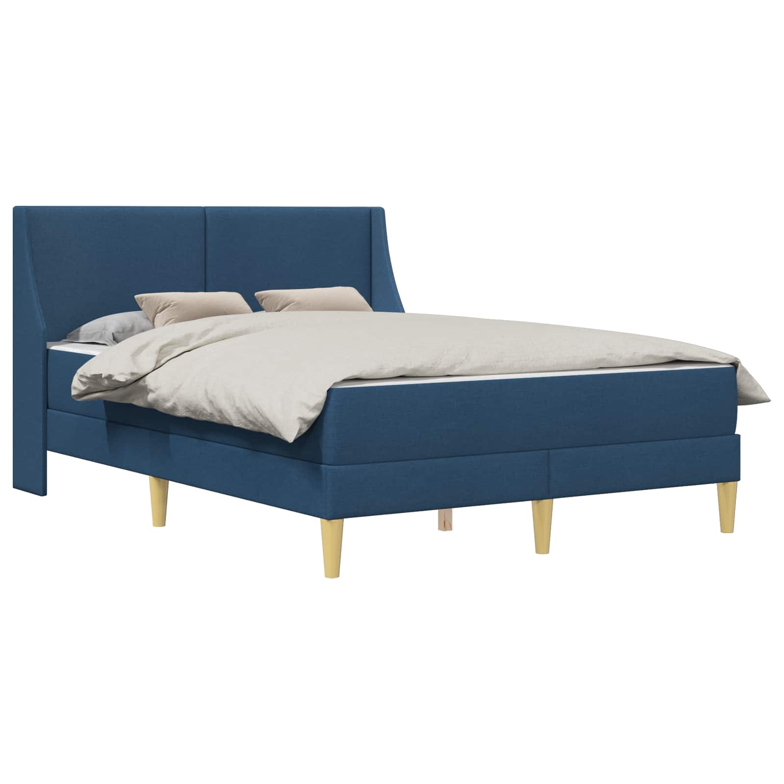 vidaXL Bedframe met matras Blauw 160 x 200 cm Polyester, foto 3