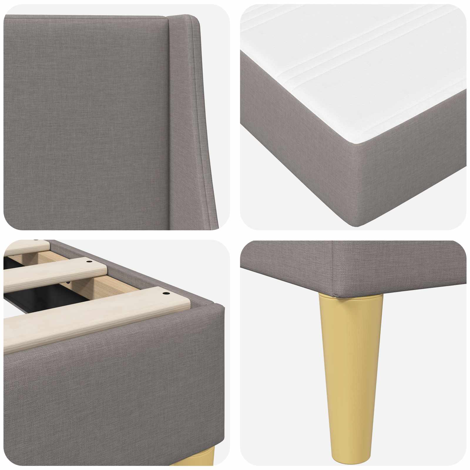Rám postele s matrací s čelo Polyester - obrázek 9