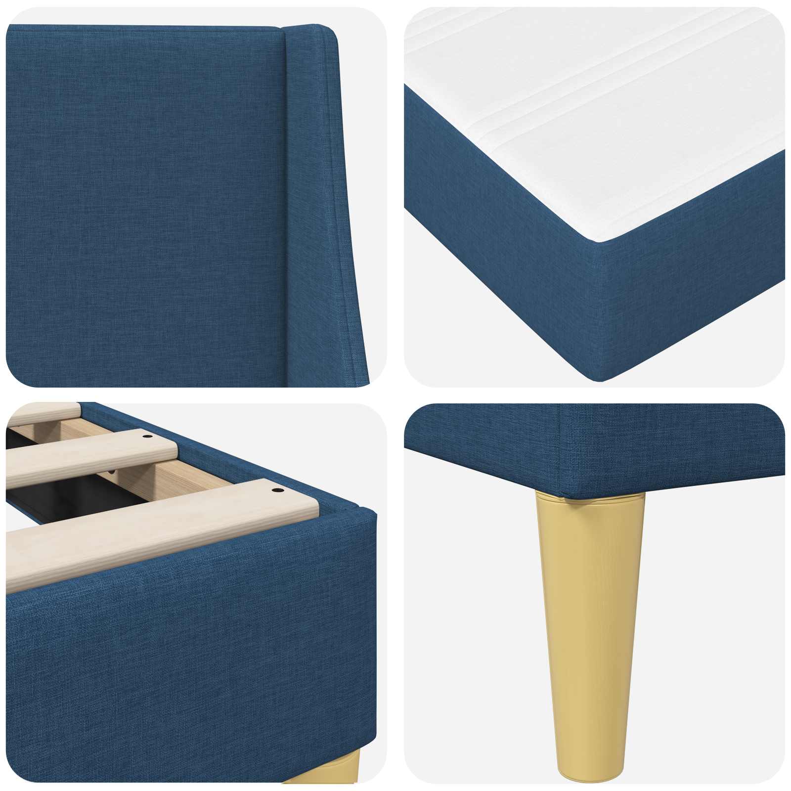 Rám postele s matrací s čelo Polyester - obrázek 9