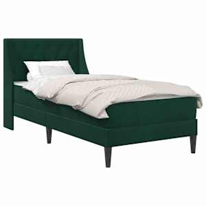 vidaXL Voodiraam madratsiga madratsiga Tume rohelise 80 x 200 cm Samet