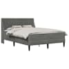 vidaXL Voodiraam madratsiga madratsiga Tumehall 140 x 190 cm Samet