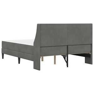 Rám postele s matrací s matrací Tmavě šedá 180 x 200 cm samet - obrázek 8