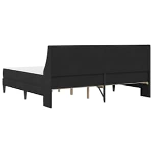 Rám postele s matrací s matrací s čelo Černý 200 x 200 cm samet - obrázek 8