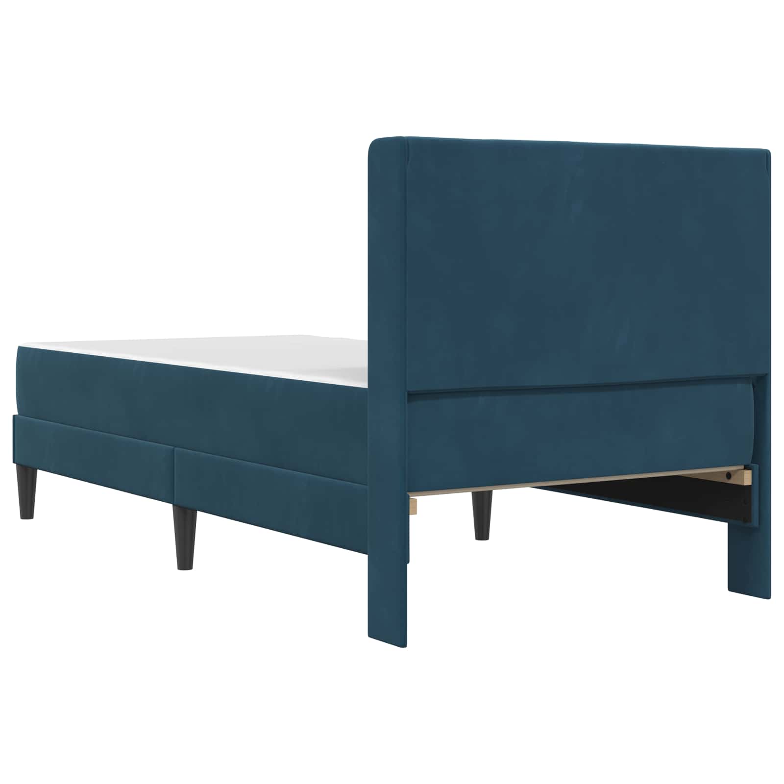 Posteljni okvir z vzmetnico Modra 100 x 200 cm Žamet - slika 8