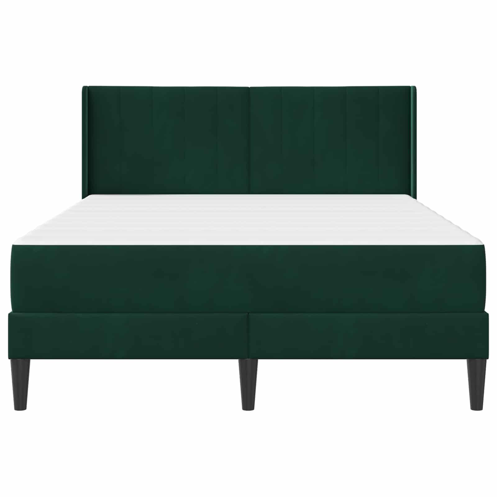Posteljni okvir z vzmetnico Temno zelena 160 x 200 cm Žamet - slika 6