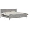 vidaXL Voodiraam madratsiga peaga Helehall 200 x 200 cm Samet