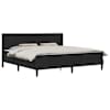 vidaXL Voodiraam madratsiga peaga Must 200 x 200 cm Samet