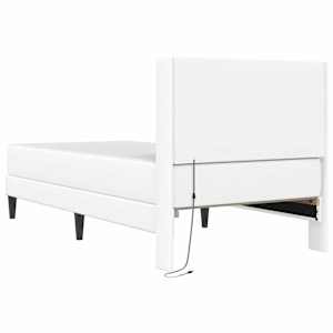 Rám postele s matrací Bílá 80 x 200 cm Umělá kůže - obrázek 10