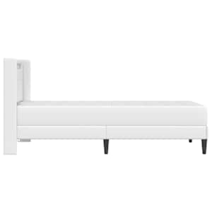 Rám postele s matrací Bílá 80 x 200 cm Umělá kůže - obrázek 9