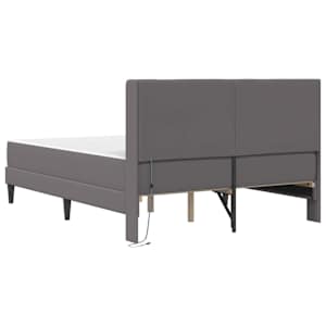 Rám postele s matrací Šedá 120 x 190 cm Umělá kůže - obrázek 10