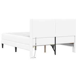 Rám postele s matrací Bílá 120 x 190 cm Umělá kůže - obrázek 10