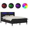 vidaXL Voodiraam madratsiga Must 120 x 200 cm Kunstnahk
