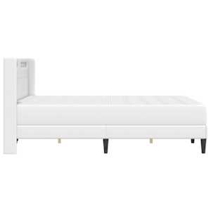 Rám postele s matrací Bílá 140 x 190 cm Umělá kůže - obrázek 9