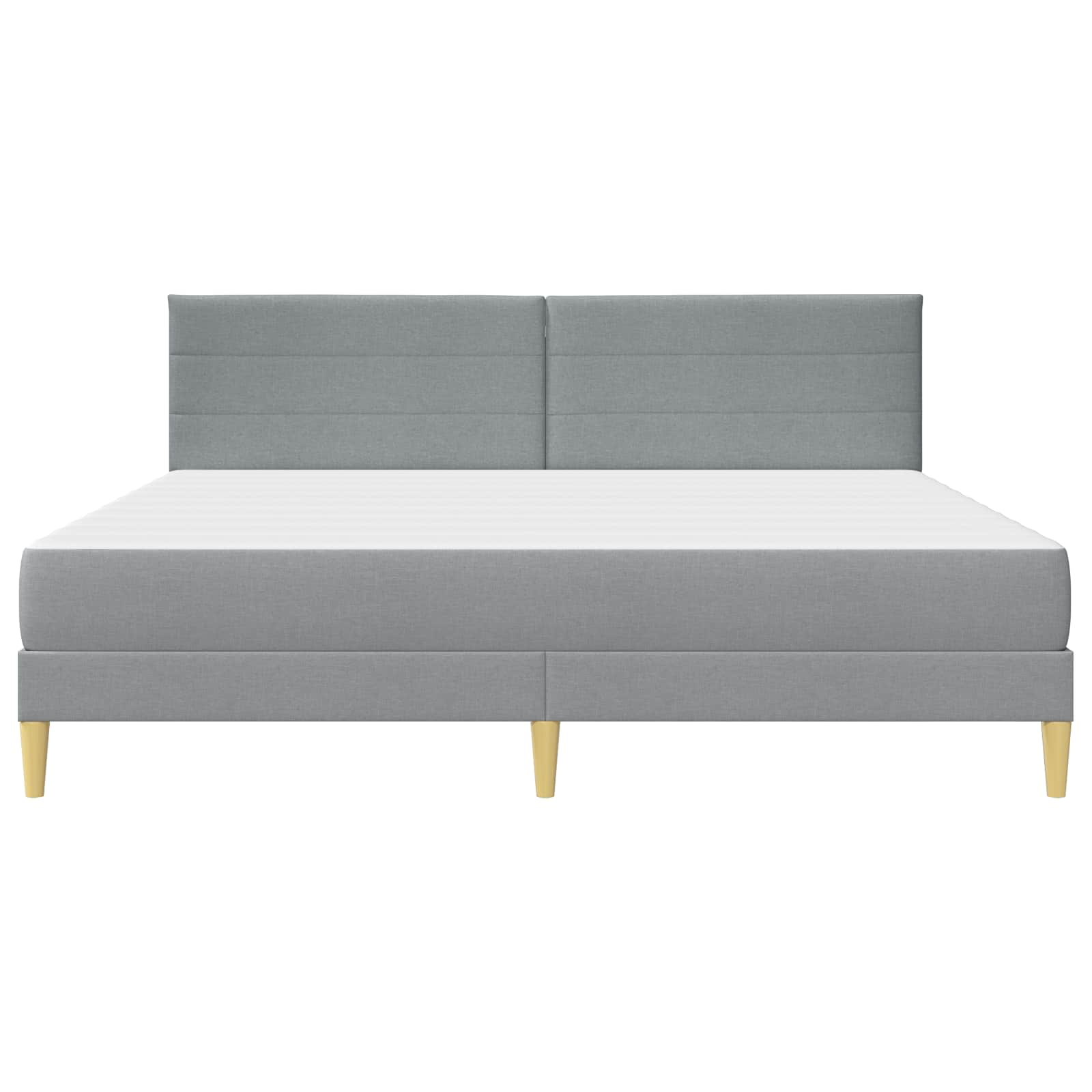 Rám postele Světle šedá 200 x 200 cm Polyester - obrázek 6