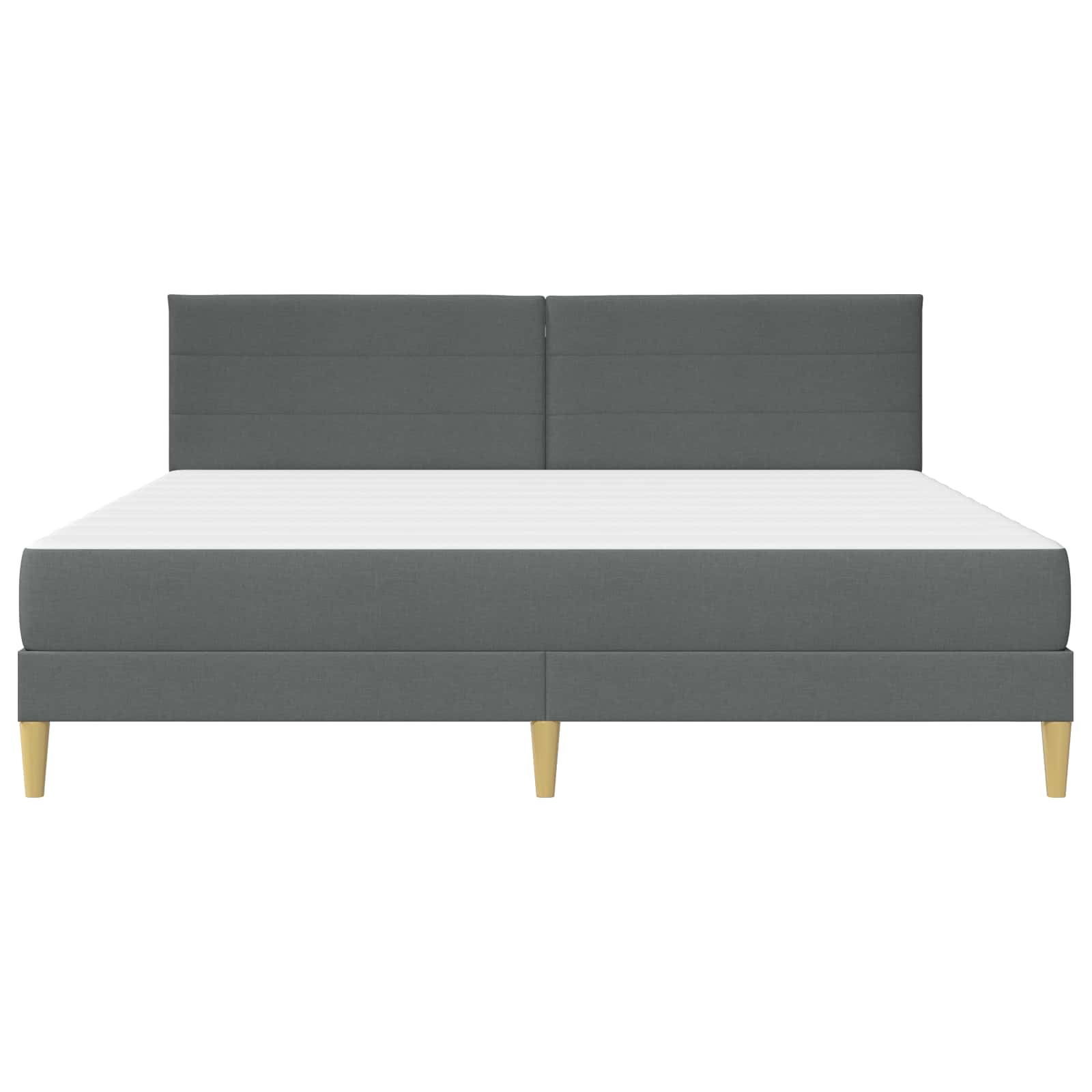 Konstrukcija postelje Temno siva 200 x 200 cm Poliester - slika 6