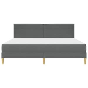 Rám postele Tmavě šedá 200 x 200 cm Polyester - obrázek 6