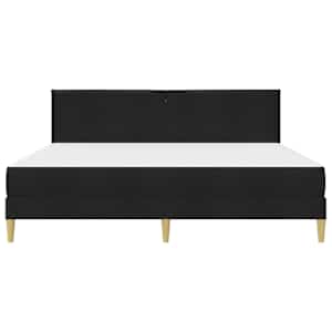 Rám postele Černý 200 x 200 cm Polyester - obrázek 6