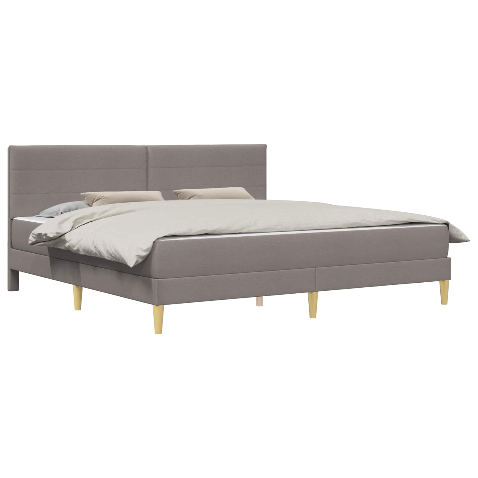 Konstrukcija postelje Taupe 200 x 200 cm Poliester - slika 2