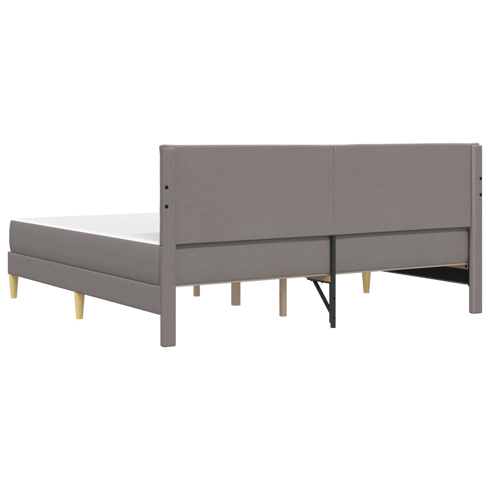 Konstrukcija postelje Taupe 200 x 200 cm Poliester - slika 8