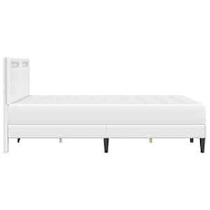 Rám postele s LED pásky s čelo Bílá 160 x 200 cm Umělá kůže - obrázek 9