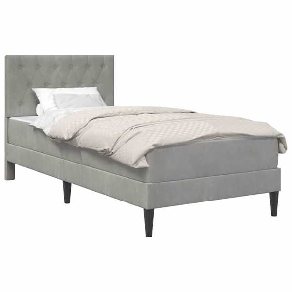 vidaXL Voodiraam madratsiga peaga Helehall 80 x 200 cm Samet