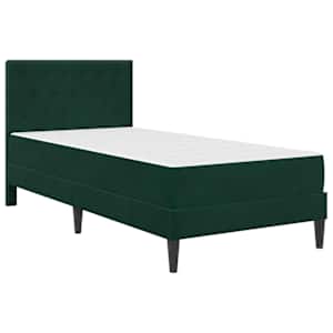 Rám postele s matrací s čelo Tmavě zelená 80 x 200 cm samet - obrázek 3