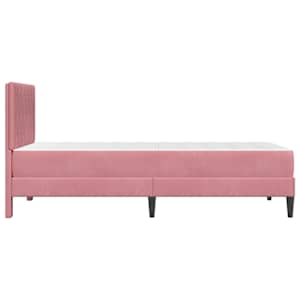 Rám postele s matrací s čelo Růžová 80 x 200 cm samet - obrázek 7
