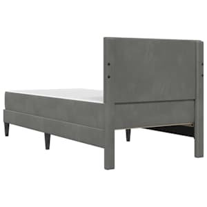 Rám postele s matrací s čelo Tmavě šedá 90 x 200 cm samet - obrázek 8