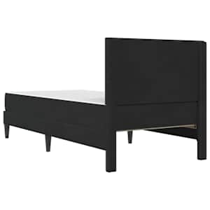 Rám postele s matrací s čelo Černý 90 x 200 cm samet - obrázek 8