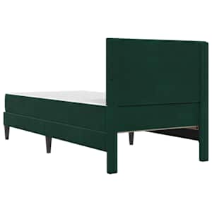 Rám postele s matrací s čelo Tmavě zelená 100 x 200 cm samet - obrázek 8