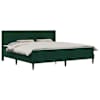 vidaXL Voodiraam madratsiga peaga Tume rohelise 180 x 200 cm Samet