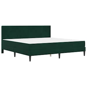 Rám postele s matrací s čelo Tmavě zelená 200 x 200 cm samet - obrázek 3
