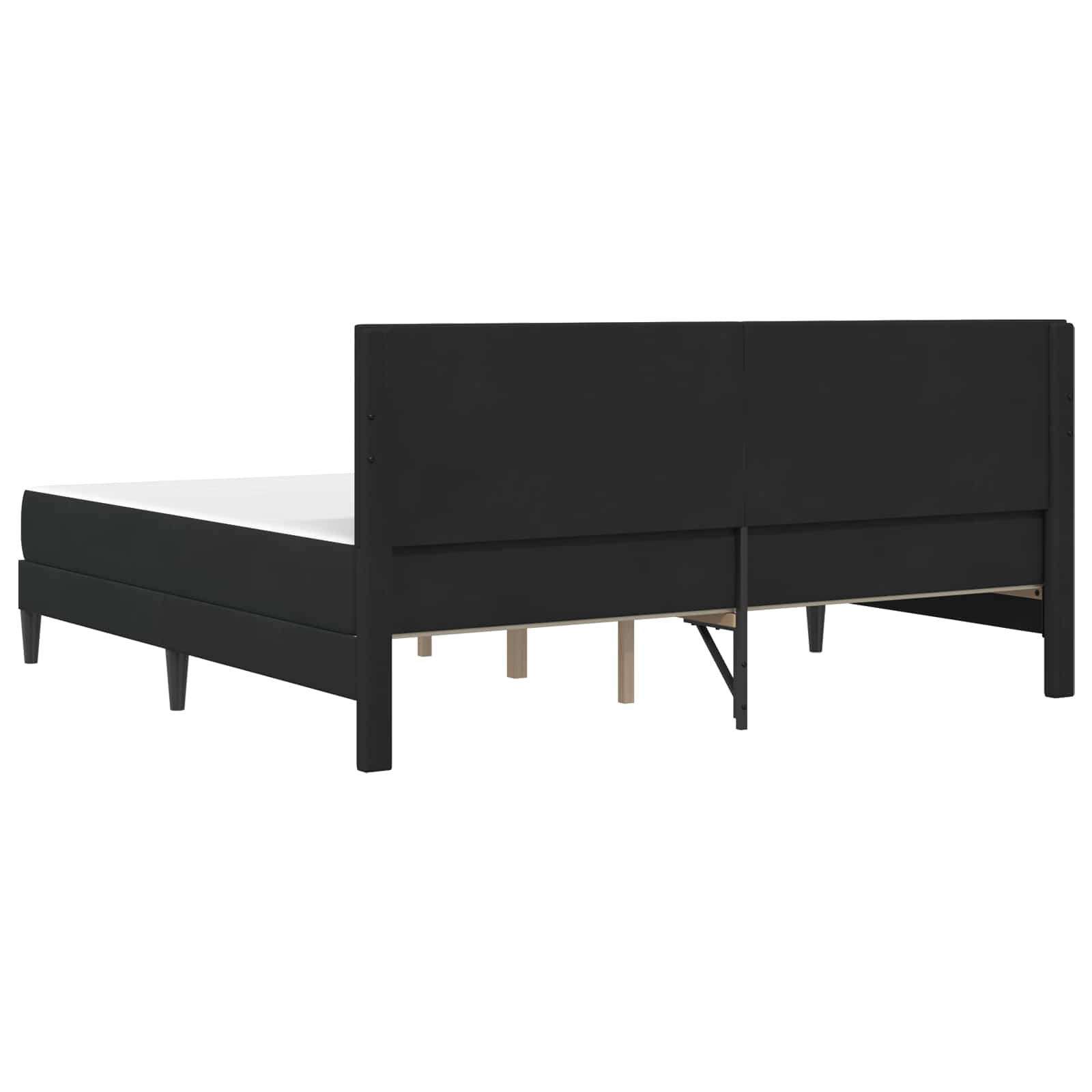 Rám postele s matrací s čelo Černý 200 x 200 cm samet - obrázek 8