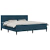 vidaXL Voodiraam madratsiga peaga Sinine 200 x 200 cm Samet