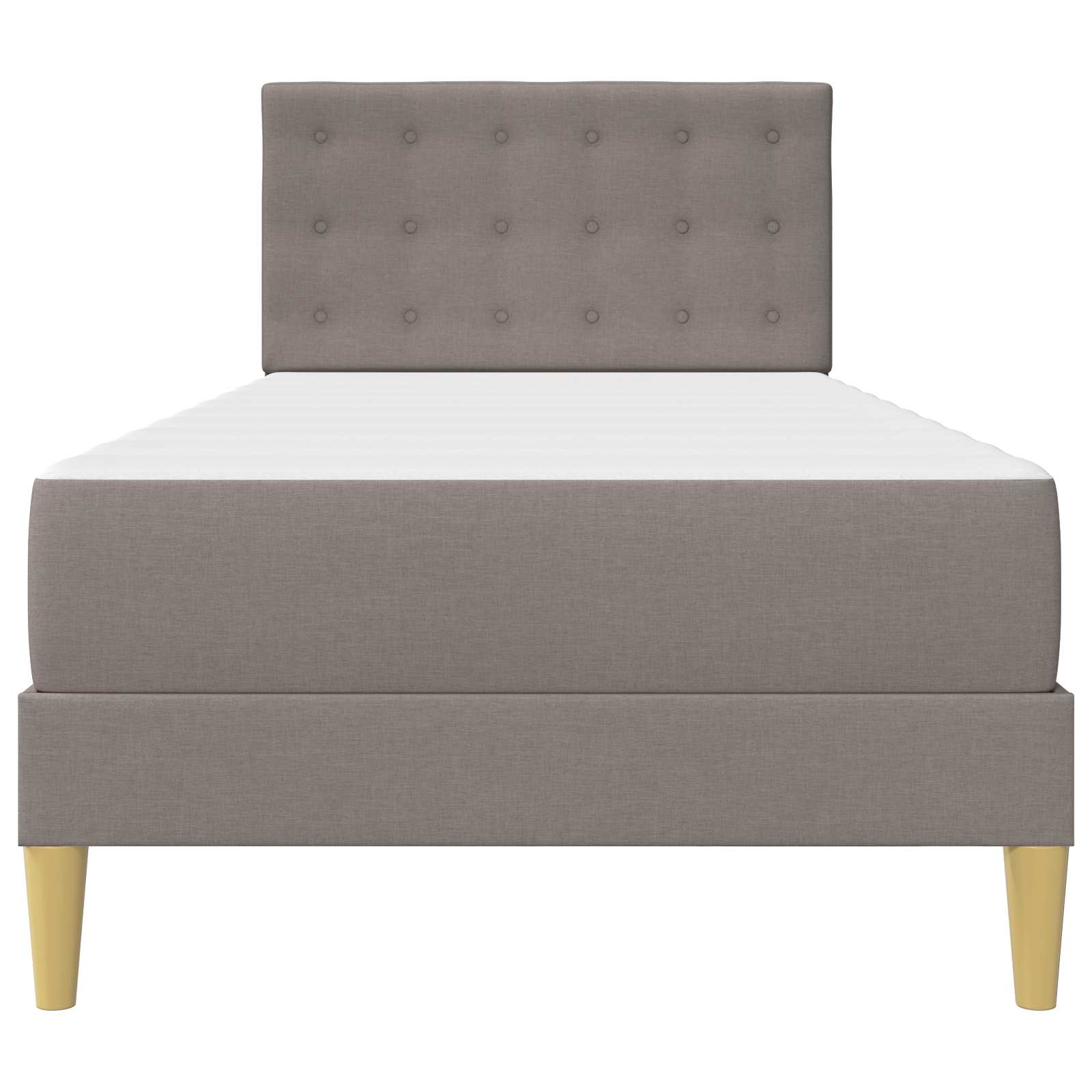 Rám postele s matrací s čelo Taupe 90 x 190 cm textil - obrázek 6