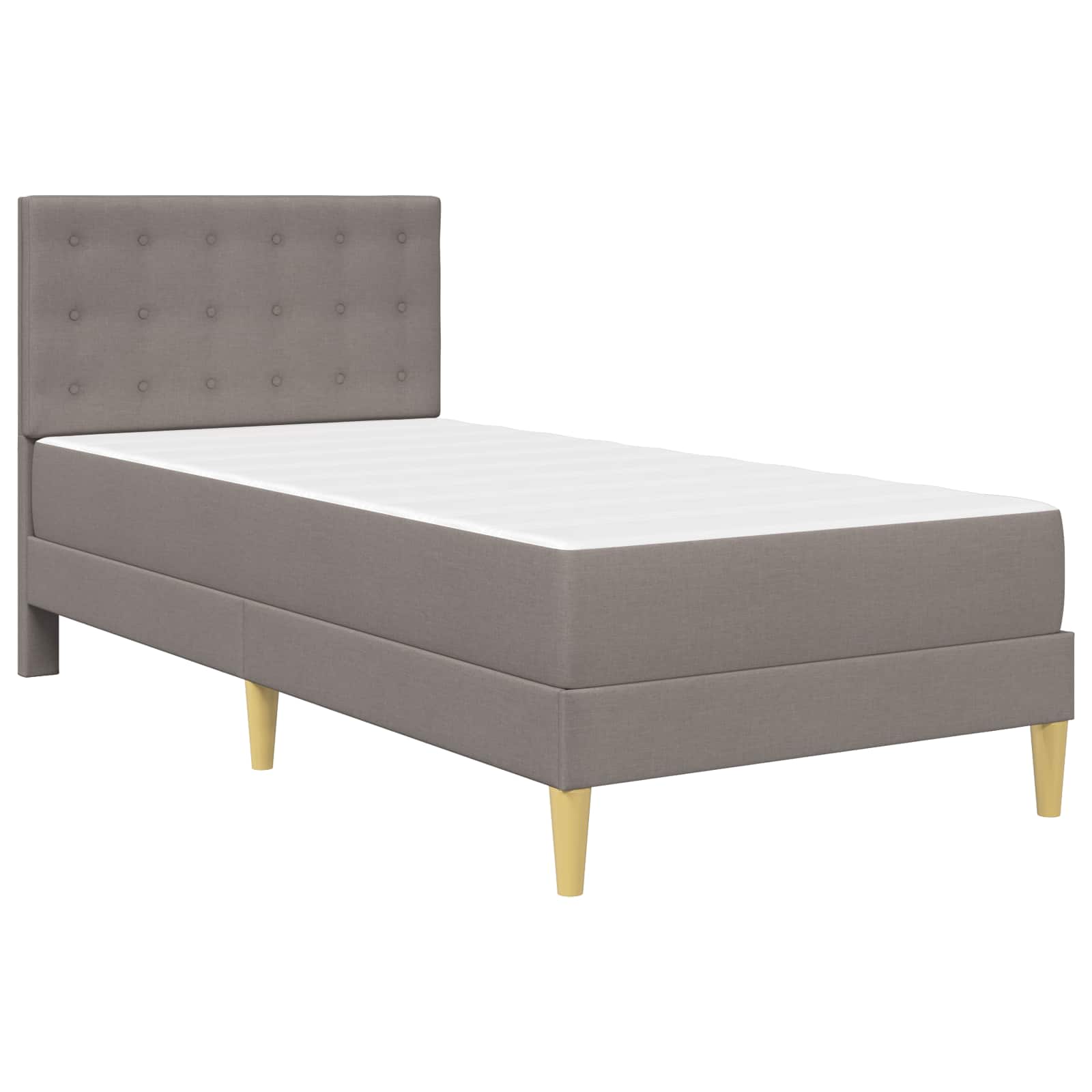 Rám postele s matrací s čelo Taupe 100 x 200 cm textil - obrázek 3