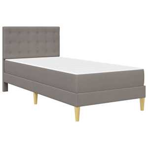 Rám postele s matrací s čelo Taupe 100 x 200 cm textil - obrázek 3