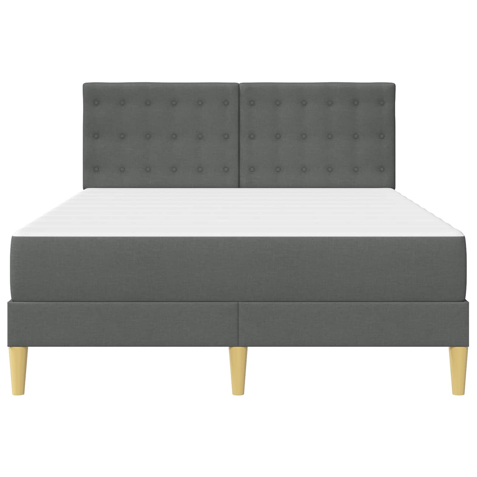 Posteljni okvir z vzmetnico Temno siva 120 x 190 cm blago - slika 6