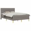 vidaXL Voodiraam madratsiga peaga Pruunikashall 120 x 190 cm kangas