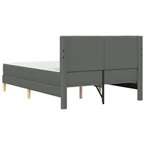 Rám postele s matrací s čelo Tmavě šedá 120 x 200 cm textil - obrázek 8