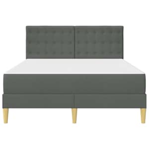 Rám postele s matrací s čelo Tmavě šedá 140 x 190 cm textil - obrázek 6