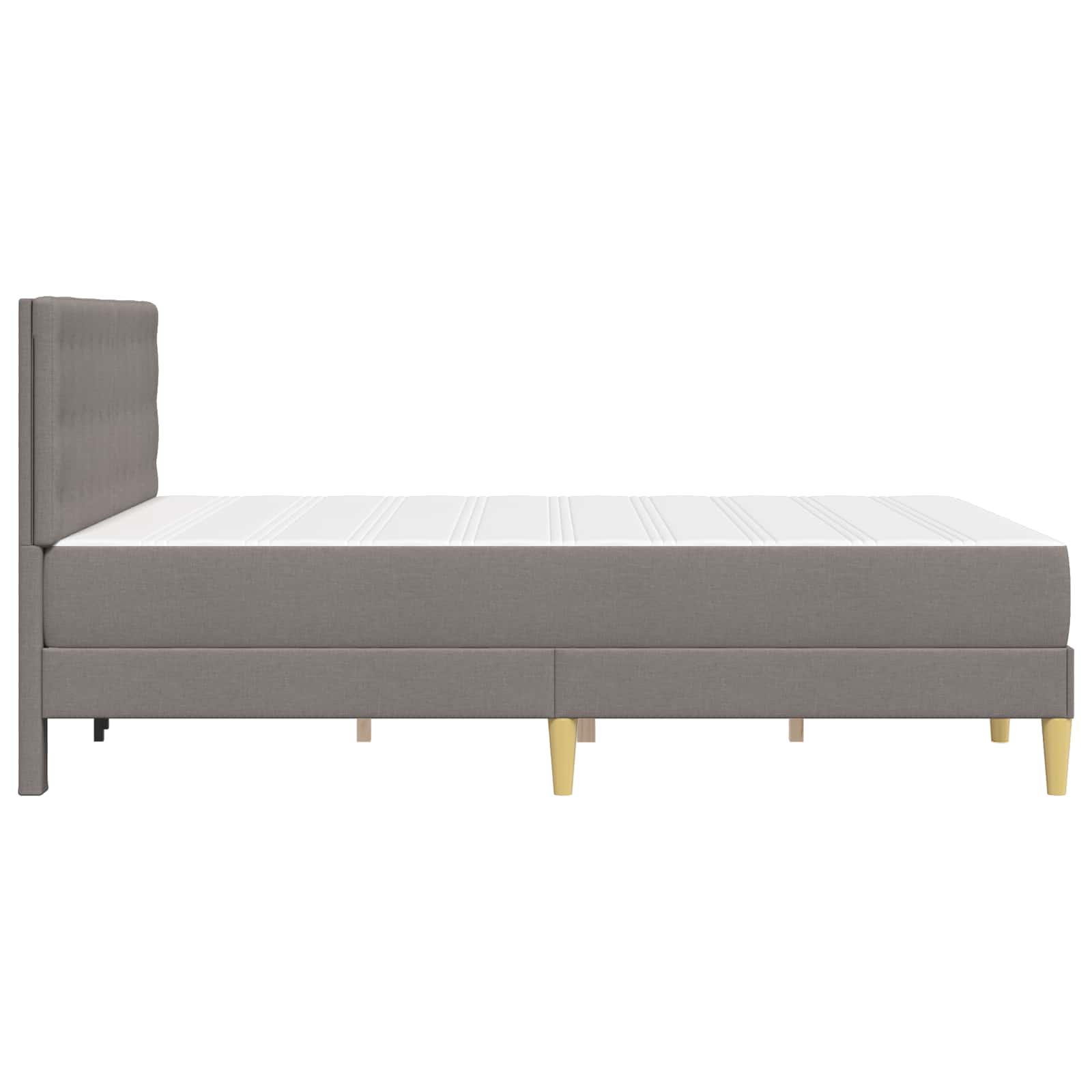 Rám postele s matrací s čelo Taupe 140 x 190 cm textil - obrázek 7