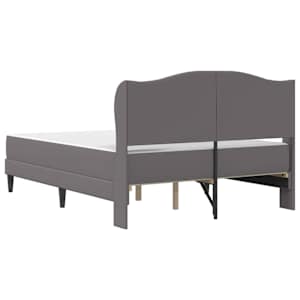 Rám postele s čelo Šedá 160 x 200 cm Umělá kůže - obrázek 8