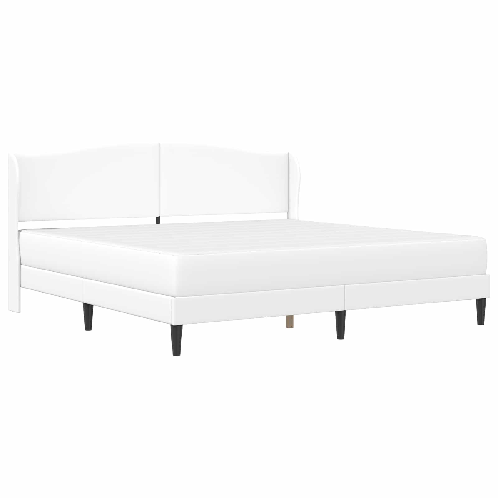 Рамка за легло с таблото Бяло 200 x 200 cm Изкуствена – изображение 3