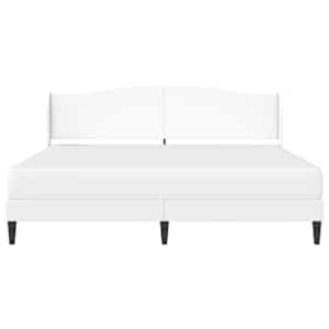Rám postele s čelo Bílá 200 x 200 cm Umělá kůže - obrázek 6