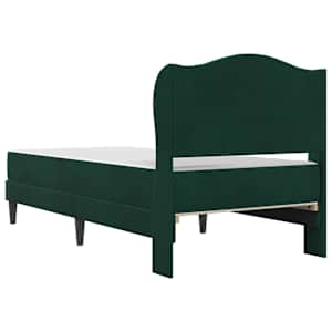 Rám postele s čelo 2 pcs Tmavě zelená 90 x 190 cm Samet - obrázek 8