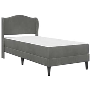 Rám postele s čelo Tmavě šedá 90 x 200 cm Samet - obrázek 3
