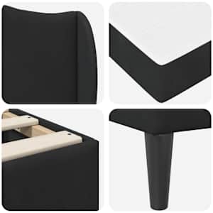 Rám postele s čelo Černá 100 x 200 cm Samet - obrázek 9