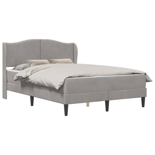 vidaXL Voodi raam peaga Helehall 120 x 190 cm Samet